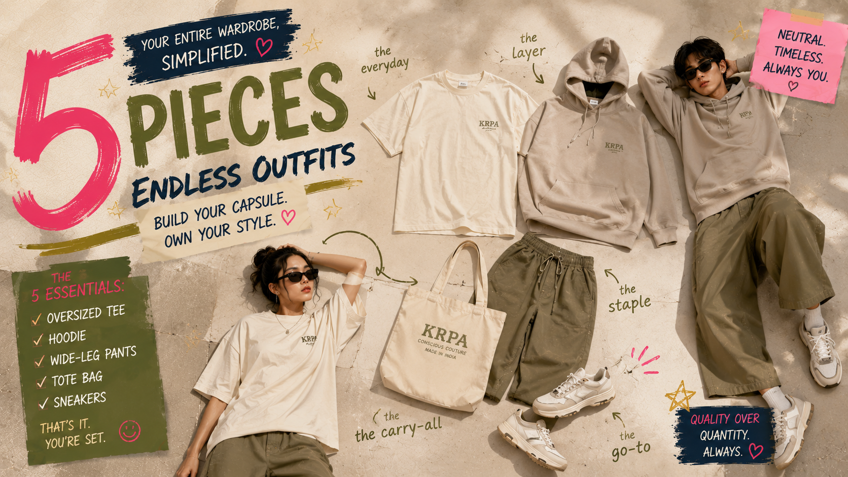 How to Build a 5-Piece Capsule Wardrobe (When You Only Own Oversized Tees)