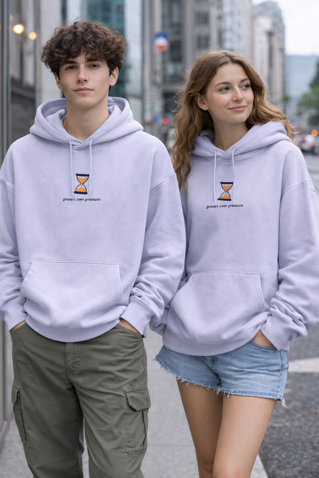 Presence Over Pressure - Unisex Oversized Hoodie