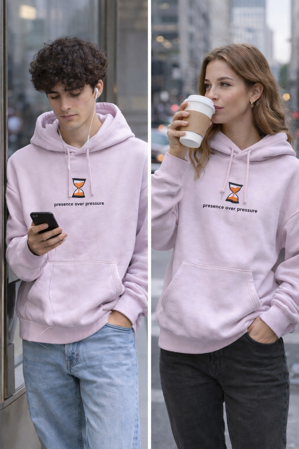 Presence Over Pressure - Unisex Oversized Hoodie