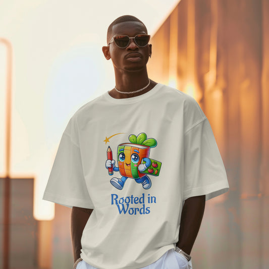 Rooted in Words Cotton T-shirt Unisex Fit