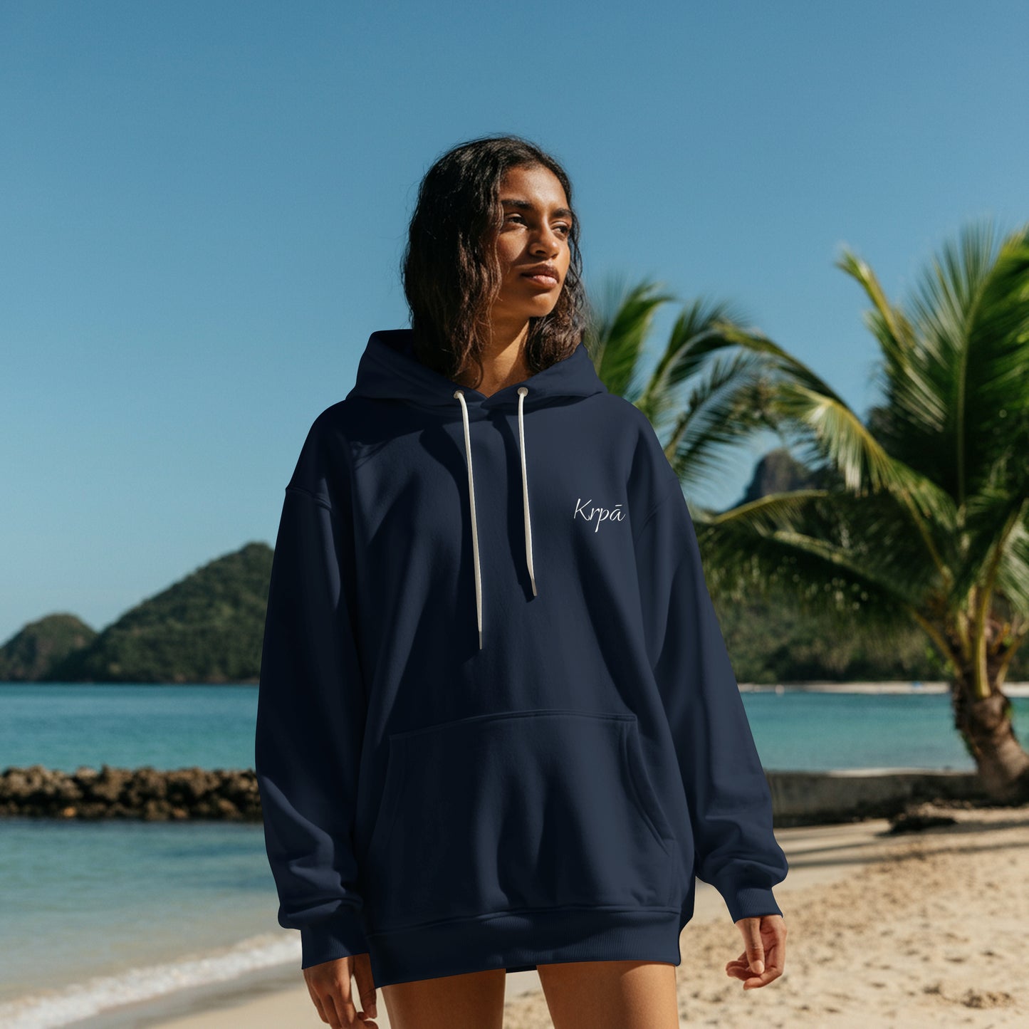 Cotton Oversized Embroidered Hoodie - Unisex Fit