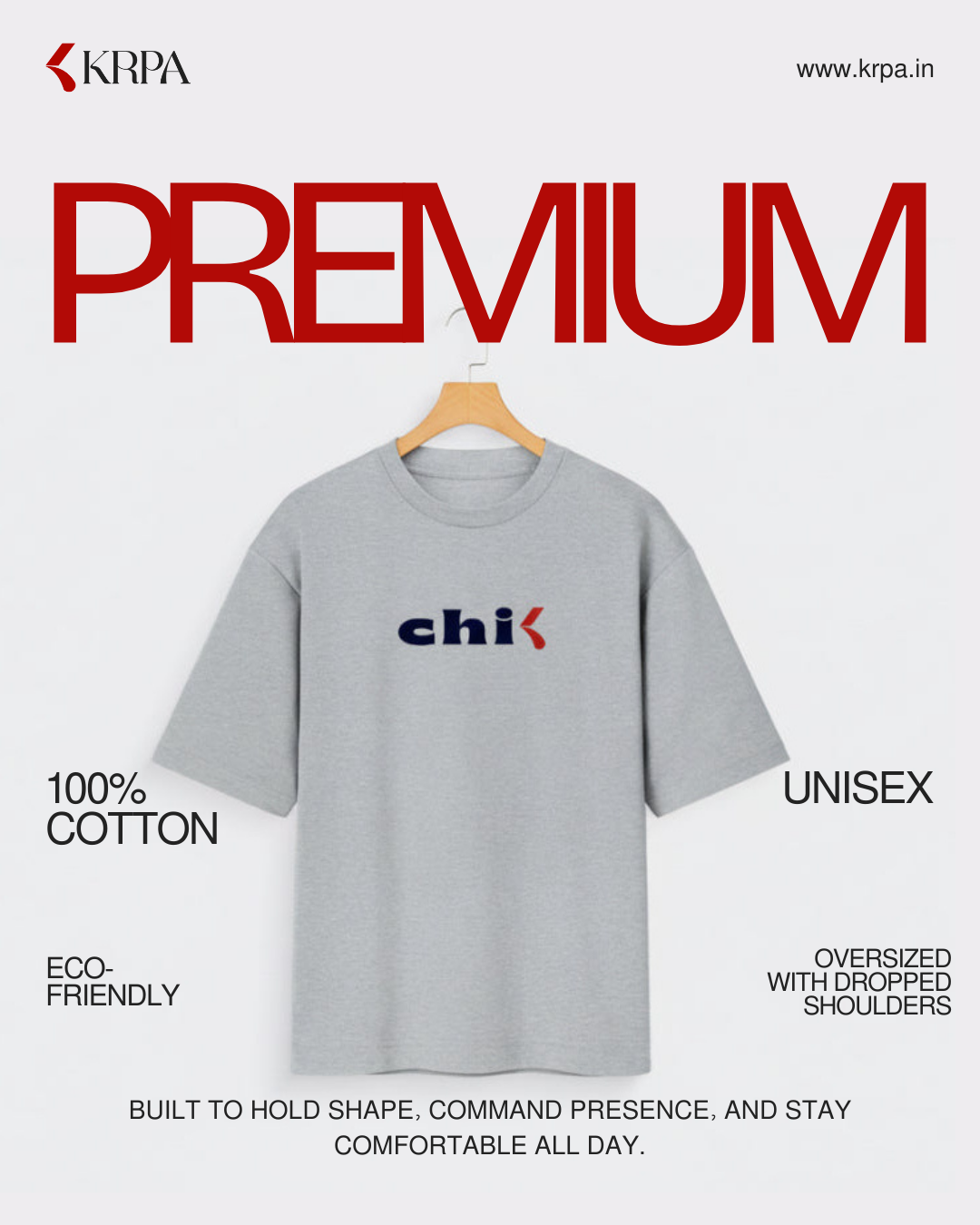 Grey Oversized T Shirt