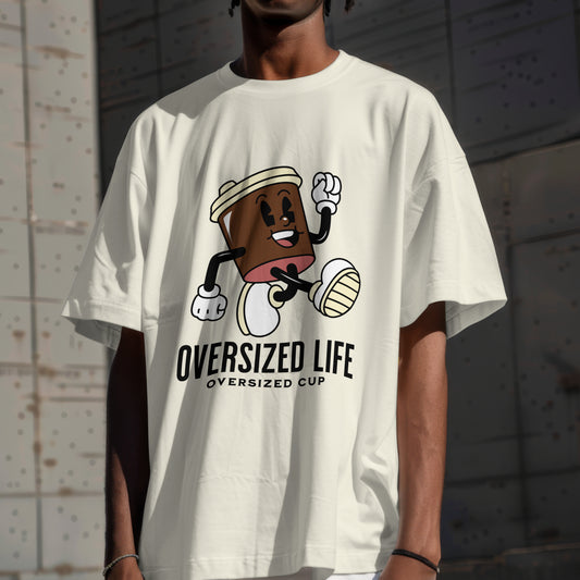 Oversized Cup Cotton T-shirts - Unisex Fit