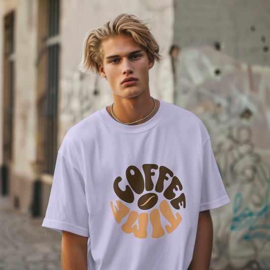 Coffee Time Cotton T-shirt - Unisex Fit