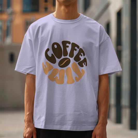 Coffee Time Cotton T-shirt - Unisex Fit