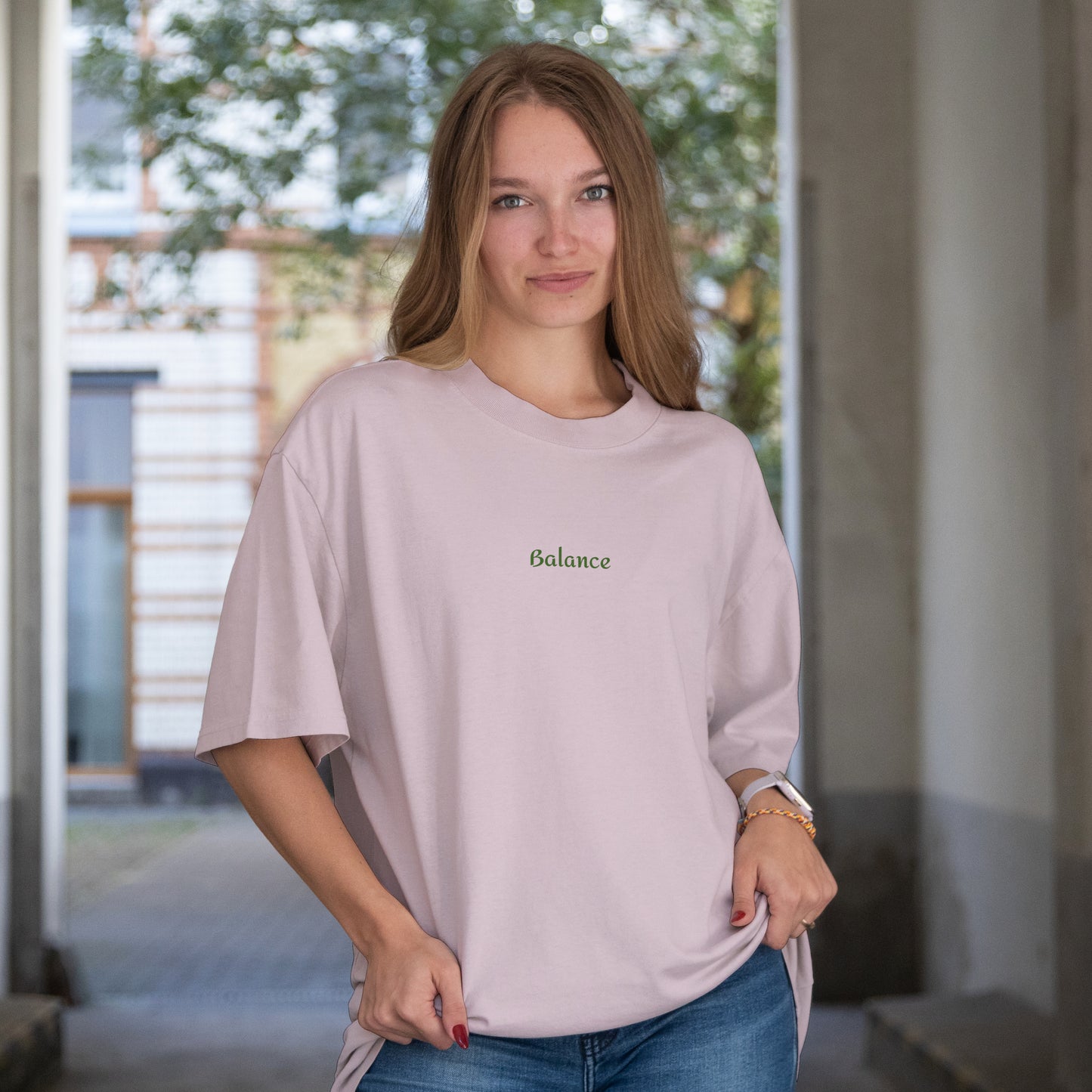 Balance Embroidered Cotton T-shirt - Unisex Fit