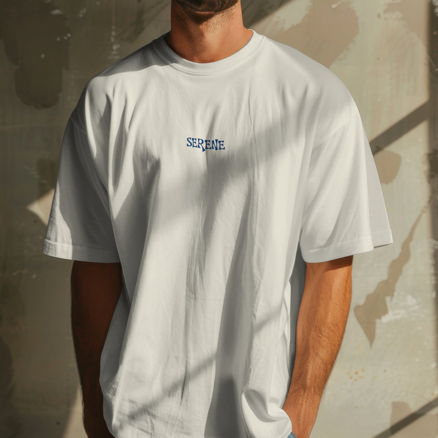 Serene Embroidered Cotton T-shirt - Unisex Fit