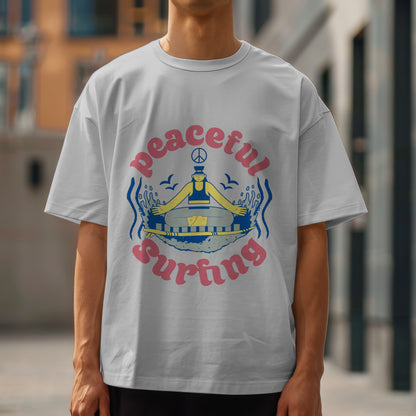 Peaceful Surfing Cotton T-Shirt – Unisex Fit