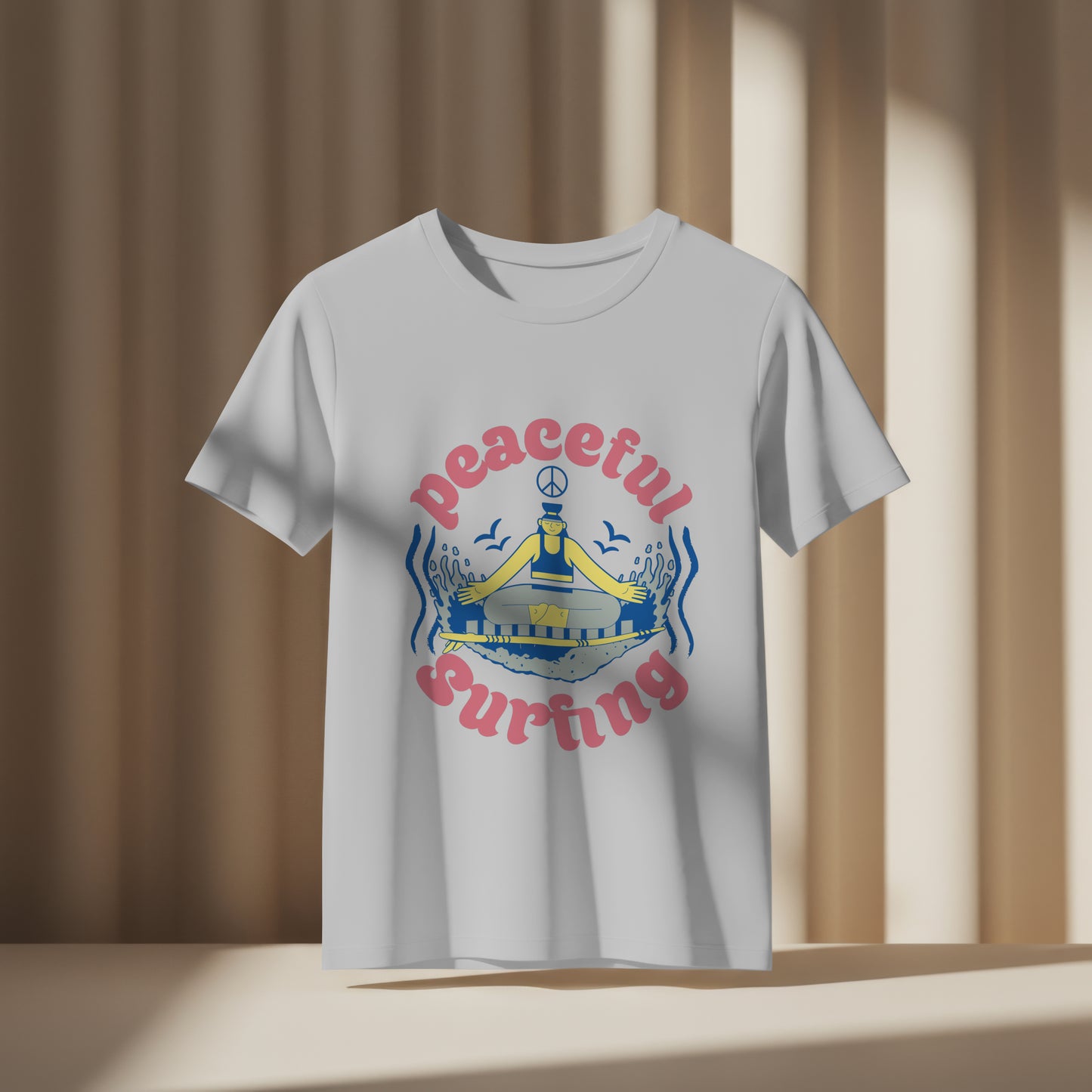 Peaceful Surfing Cotton T-Shirt – Unisex Fit