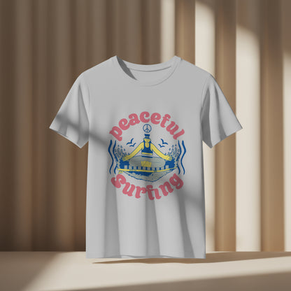 Peaceful Surfing Cotton T-Shirt – Unisex Fit