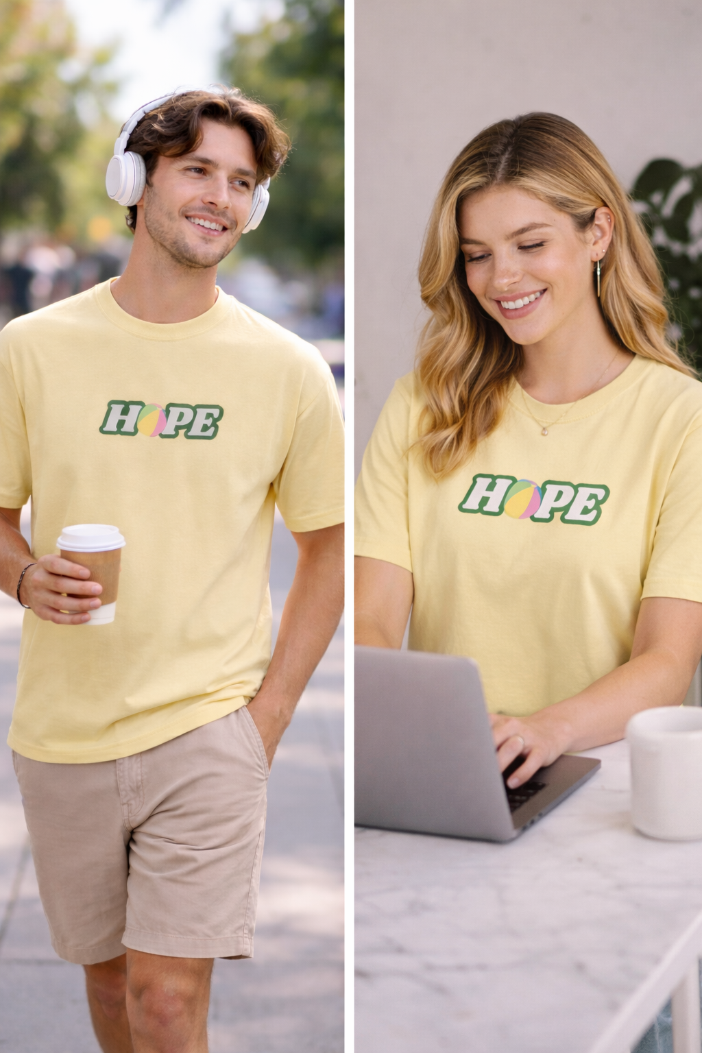 Light Yellow Oversized T Shirt