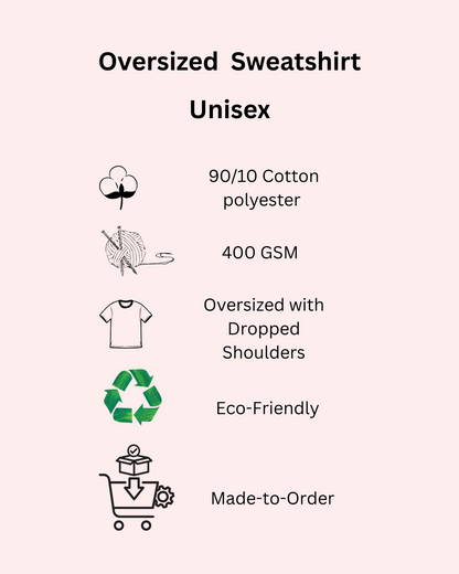 Oversized Embroidered Sweatshirt - Unisex Fit