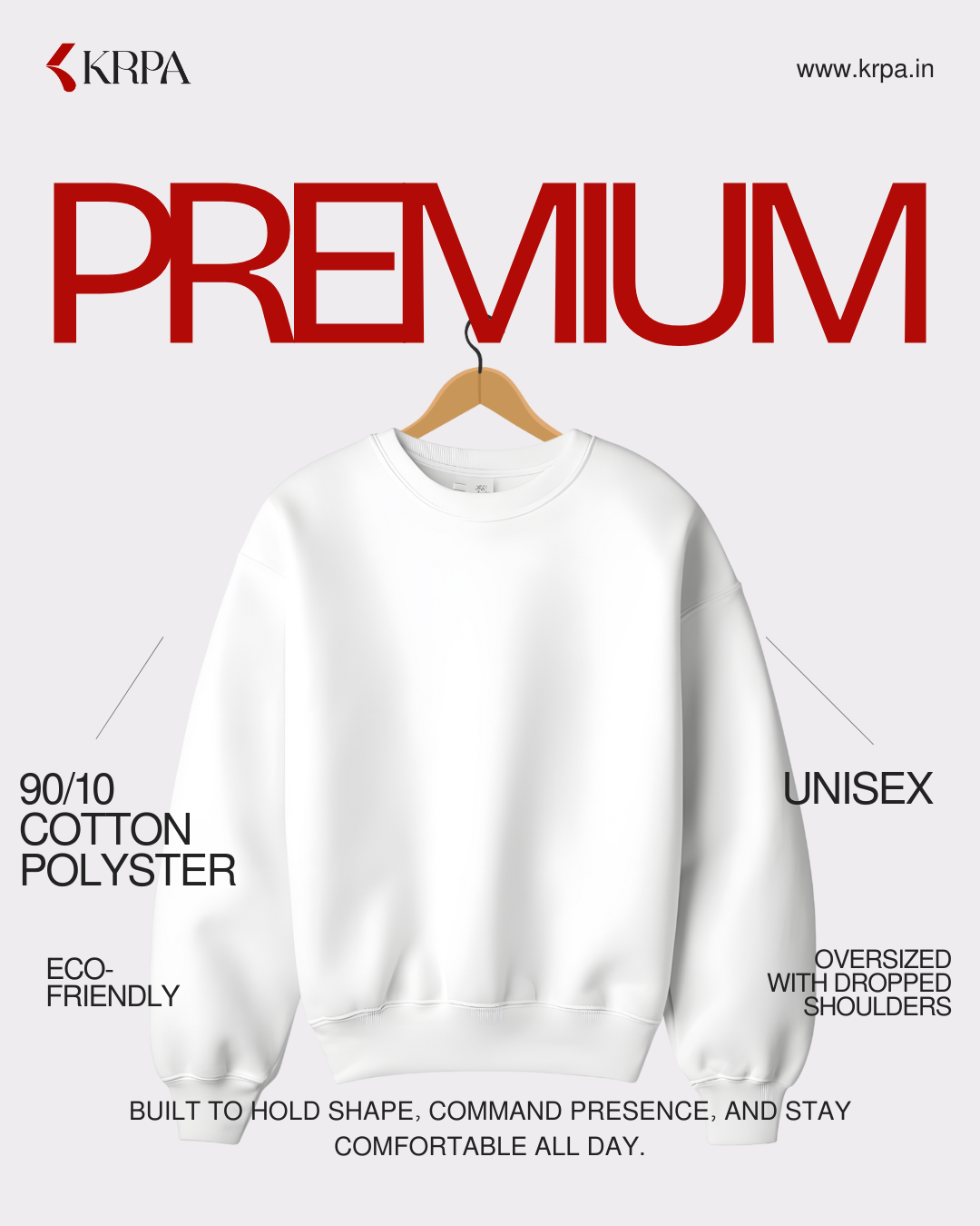 Krpa Oversized Unisex Sweatshirt